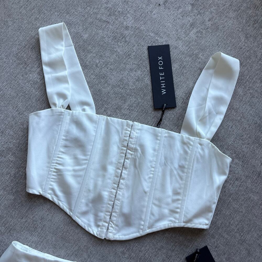 NWT White Fox White Corset Set Dress - Picture 2 of 8